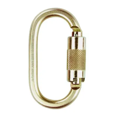 MOSQUETÃO EM AÇO - OVAL - AUTOMÁTICO - BICROMATIZADO - 30kN - ANSI E CE/EN - FOR ROPE ®