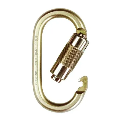 MOSQUETÃO EM AÇO - OVAL - AUTOMÁTICO - BICROMATIZADO - 30kN - ANSI E CE/EN - FOR ROPE ®