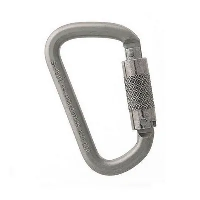 MOSQUETÃO AÇO D ASSIMETRICO 41 KN - AUTO / TRIPLA TRAVA AUTO - CE/ EN - FOR ROPE