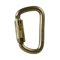 MOSQUETÃO AÇO D ASSIMETRICO 45KN - TRAVA TRIPLA AUTO - CE EN NBR - FOR ROPE - imagem 1