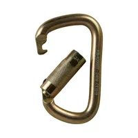 MOSQUETÃO AÇO D ASSIMETRICO 45KN - TRAVA TRIPLA AUTO - CE EN NBR - FOR ROPE - imagem 2