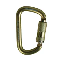 MOSQUETÃO AÇO D ASSIMETRICO 45KN - TRAVA DUPLA AUTO - CE EN NBR - FOR ROPE - imagem 1