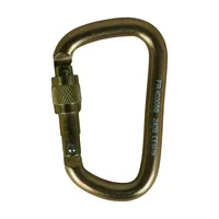 MOSQUETÃO AÇO D ASSIMETRICO 45kN - TRAVA ROSCA - CE EN NBR - FOR ROPE - imagem 1