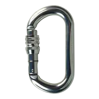 MOSQUETÃO ALUMINIO OVAL TRAVA ROSCA KEYLOCK 25kN PRATA - FOR ROPE ® - imagem 2