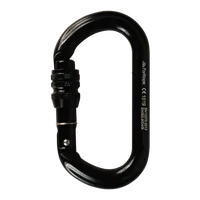 MOSQUETÃO ALUMINIO OVAL TRAVA ROSCA KEYLOCK 25kN PRETO - FOR ROPE ® - imagem 2