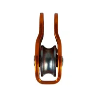 POLIA SIMPLES EM ALUMÍNIO ROLAMENTADO PLACAS FIXAS PARA CORDAS E CABOS DE 7 A 13mm - CE EN - 23kN - FOR ROPE ® - imagem 2