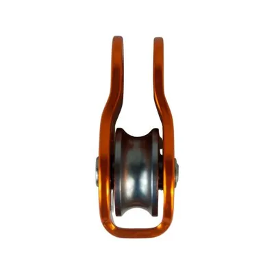 POLIA SIMPLES EM ALUMÍNIO ROLAMENTADO PLACAS FIXAS PARA CORDAS E CABOS DE 7 A 13mm - CE EN - 23kN - FOR ROPE ®