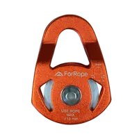POLIA SIMPLES COMPACT EM ALUMÍNIO COM PLACAS OSCILANTES - LARANJA - 28kN - FOR ROPE ® - imagem 1