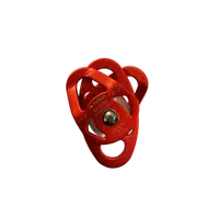 POLIA DUPLA COMPACT EM ALUMÍNIO COM PLACAS OSCILANTES LARANJA - 28kN - CE EN - FOR ROPE ® - imagem 2