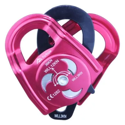 POLIA DUPLA ALUMINIO ROLAMENTADO C/ PLACAS OSCILANTES - 36kN - FOR ROPE ®