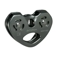 POLIA DUPLA EM LINHA ALUMÍNIO 25kN, CABOS E CORDAS 7 a 13mm - HEART EVO - TIROLESA - FOR ROPE - imagem 4