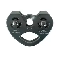POLIA DUPLA EM LINHA ALUMÍNIO 25kN, CABOS E CORDAS 7 a 13mm - HEART EVO - TIROLESA - FOR ROPE - imagem 2