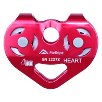POLIA DUPLA EM LINHA ALUMINIO - HEART ( TIROLESA ) - 24kN - EN-CE - FOR ROPE ® - imagem 2
