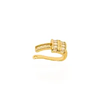 Piercing Folheado a Ouro 18k e Prata Com Navete - imagem 1