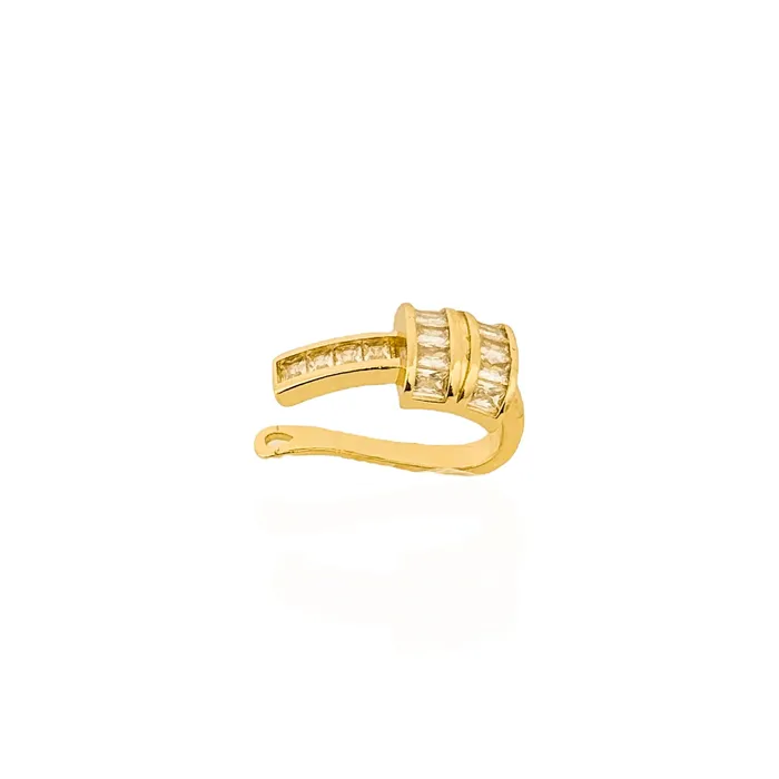 Piercing Folheado a Ouro 18k e Prata Com Navete