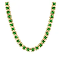 Colar Folheado a Ouro 18k e Prata Quadrados de Zircônia - imagem 1