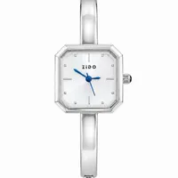 Relógio Selena - Design Prata e Branco - imagem 1