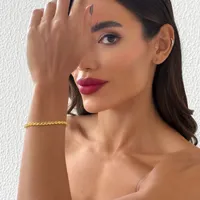 Pulseira Folheado a Ouro 18k e Prata Cristais - imagem 2