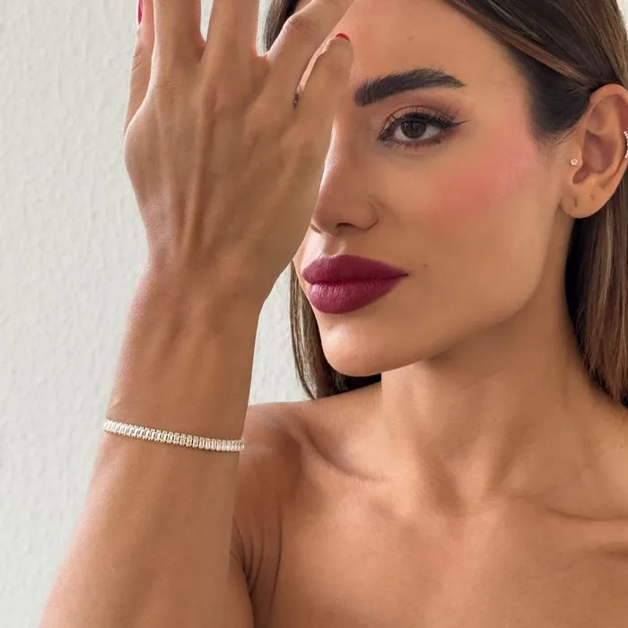 Pulseira Folheada a Ouro 18k e Prata Design Navetes