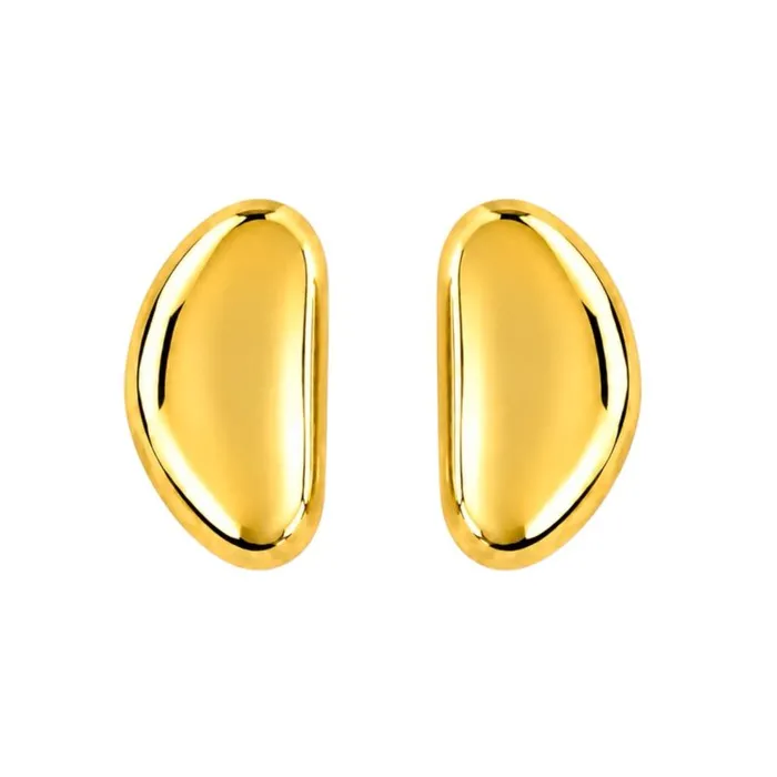 Brinco Folheado a Ouro 18k e Prata Design Liso