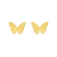 Brinco Folheados a Ouro 18k Borboleta Lisa - imagem 2