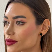 Brinco Aço Inoxidável Folheado a Ouro 18k e Prata Inspiração Vg. Resinado - imagem 1