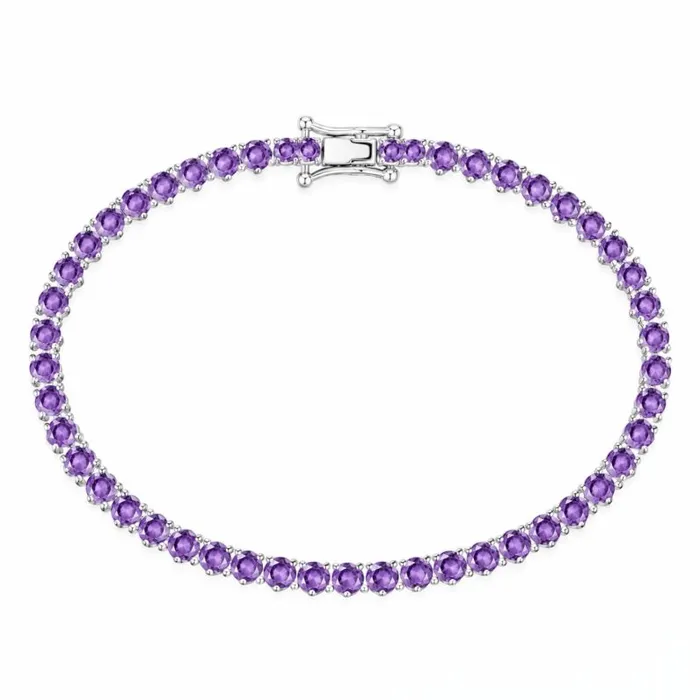 Pulseira Semi Joia Zircônias Coloridas