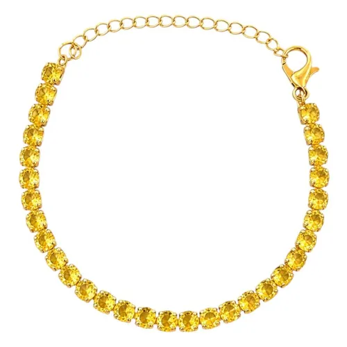 Pulseira Folheado a Ouro 18k e Prata Cristais