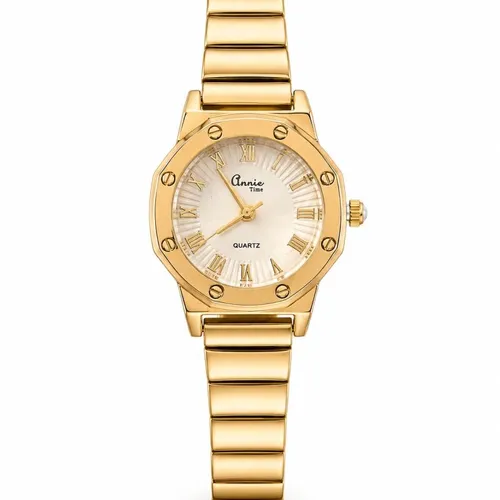 Relógio Aço Yara - Design Dourado e Branco