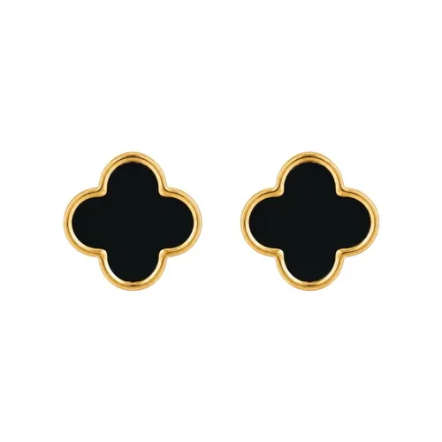 Brinco Aço Inoxidável Folheado a Ouro 18k e Prata Inspiração Vg. Resinado