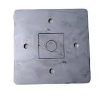 Base Quadrada De Inox 304 Furo 30 X 30 Base 90 X 90 Furo Central 1/2'' - imagem 1
