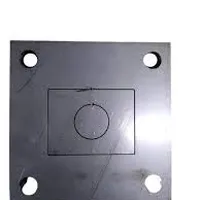 Base Quadrada De Inox 304 Furo 40 X 40 Base 75 X 75  Furo Central 5/8 - imagem 1