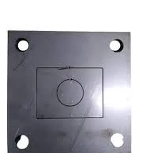 Base Quadrada De Inox 304 Furo 40 X 40 Base 75 X 75  Furo Central 5/8