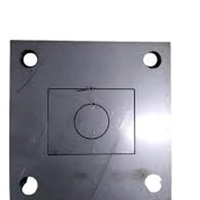 Base Quadrada De Inox 304 Furo 40 X 40 Base 75 X 75  Furo Central 5/8