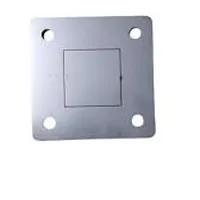 Base Quadrada De Inox 304 Furo 40 X 40 Base 87 X 87 Sem Furo De Centro - imagem 1