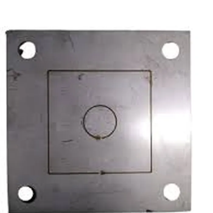 Base Quadrada De Inox 304 Furo 50 X 50 Base 90 X 90  Furo Central 5/8