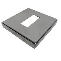 Canopla Acabamento Inox 304 Base 100 x 100 Furo 20 x 50 - imagem 1
