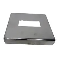 Canopla Acabamento Inox 304 Base 100 x 100 Furo 20 x 50 - imagem 2