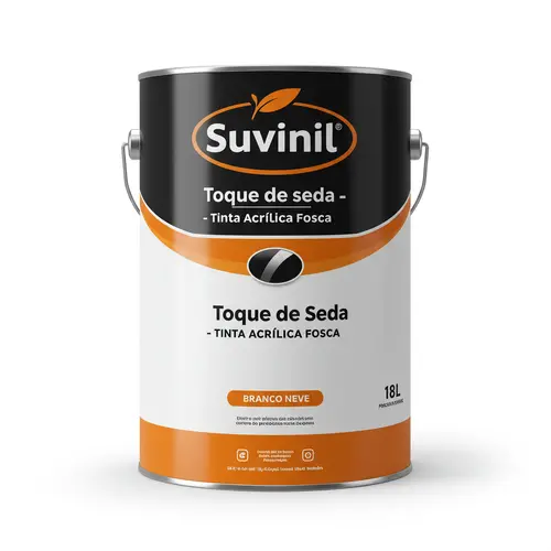 Tinta Acrílica Fosca Suvinil Toque de Seda – Branco Neve