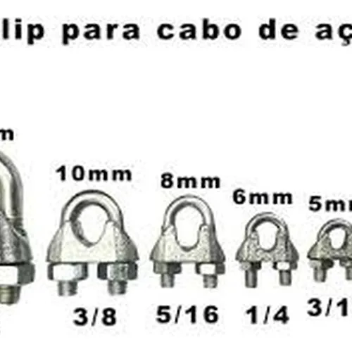 Clips Para Cabo De Aço 5/16'' Linha Leve