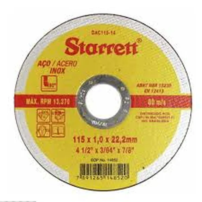Disco De Corte Para Aço Inox 4.1/2