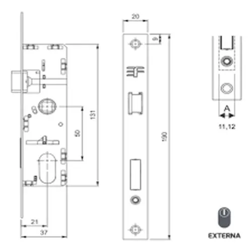 Fechadura 3F 529/11205 Branca Stam
