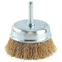 7255 Escova De  Aço Copo Diâmetro 50mm Com Haste Brasfort - imagem 1