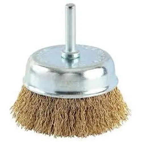 7255 Escova De  Aço Copo Diâmetro 50mm Com Haste Brasfort