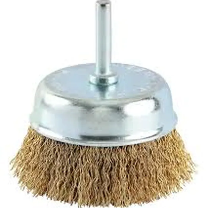 7256 Escova De Aço Copo Diâmetro 75mm Com Haste Brasfort