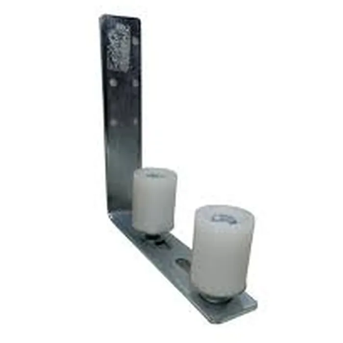 Guia Duplo Longo Zincado Com Rolete De Nylon De 36.7MM x 46MM