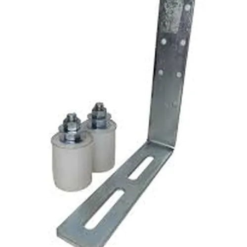 Guia Duplo Longo Zincado Com Rolete De Nylon De 36.7MM x 46MM
