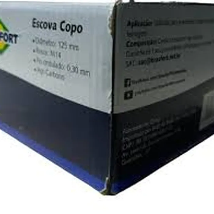 7260 Escova De Aço Copo Ondulada Diâmetro 125mm Rosca M14 Brasfort