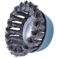 7263 Escova Aço Copo Trançada Diâmetro 80mm Rosca M14 Brasfort - imagem 2