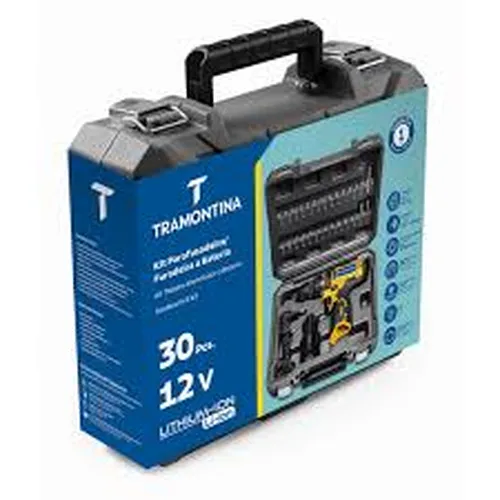 Kit Paraf/Furadeira à Bateria 30 Pç Tramontina